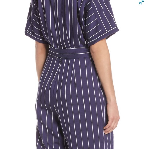 Chelsea 28 - Stripe Jumpsuit - Navy Size 4 - Picture 4 of 12